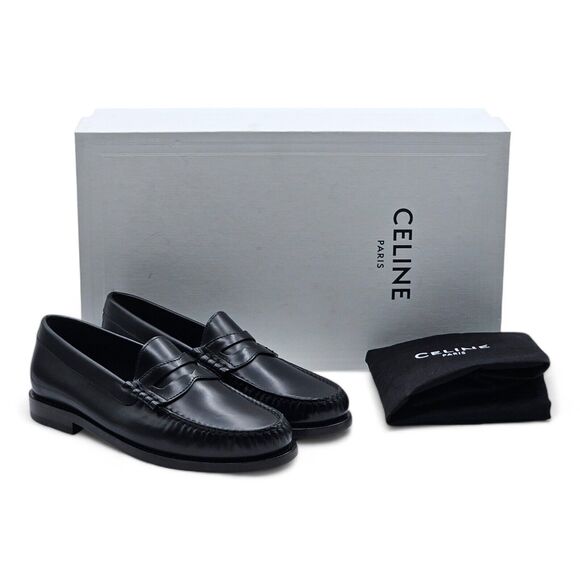 Celine Luco Loafers - Leather - Black - 38.5 8.5US - NWB $1100 - Picture 1 of 10